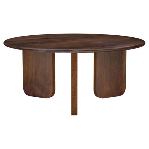 Dale Round Solid Mango Wood Coffee Table Brown - Image 3