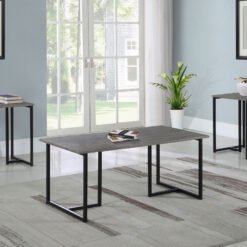 Nyla 3-piece Engineered Wood Coffee Table Set Weathered Grey