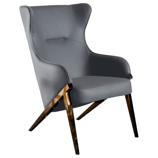 Walker Upholstered high Wingback Accent Chair Slate - Image 3