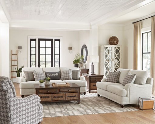 Glenn Upholstered English Arm Accent Chair Grey - Image 8