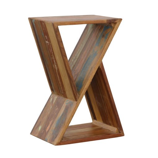 Lily Solid Reclaimed Wood Accent Side Table Natural - Image 2