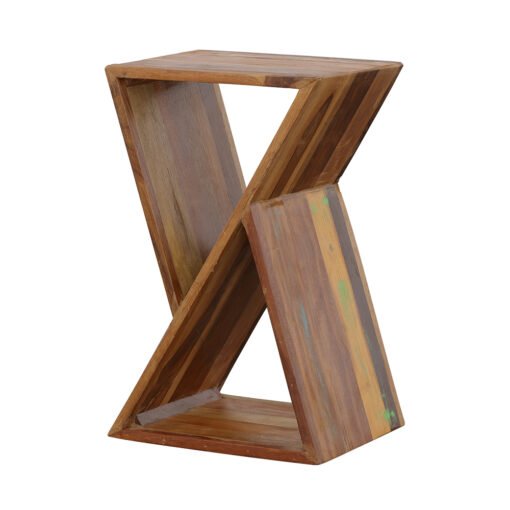 Lily Solid Reclaimed Wood Accent Side Table Natural - Image 4