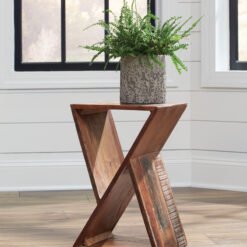 Lily Solid Reclaimed Wood Accent Side Table Natural