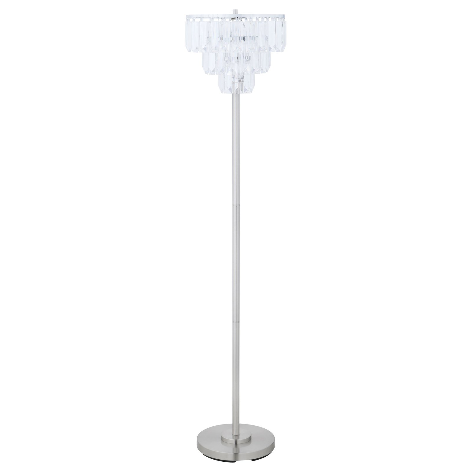 Anya 61-inch Hanging Crystal Metal Floor Lamp Chrome - Image 2