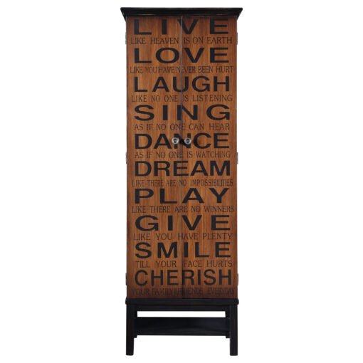 Lovegood 2-door Wood Tall Storage Cabinet Black and Brown - Image 4