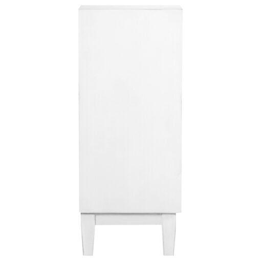 Gambon 2-door Wood Honeycomb Pattern Accent Cabinet White - Image 6
