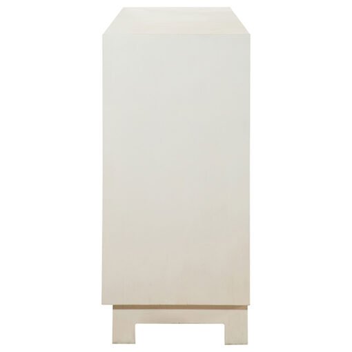 Voula 4-door Wood Accent Storage Cabinet White and Gold - Image 4