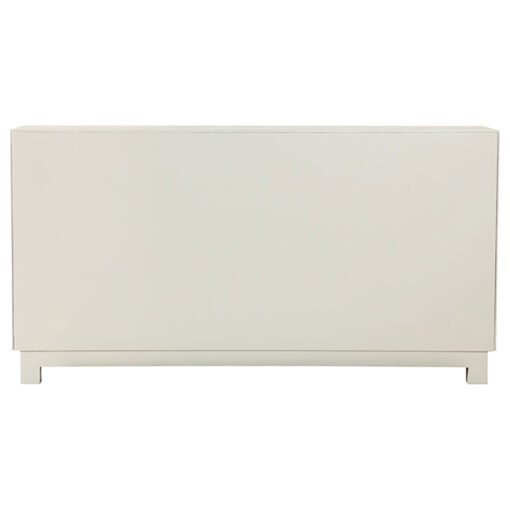 Voula 4-door Wood Accent Storage Cabinet White and Gold - Image 5