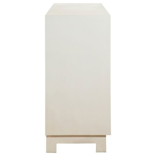 Voula 4-door Wood Accent Storage Cabinet White and Gold - Image 6