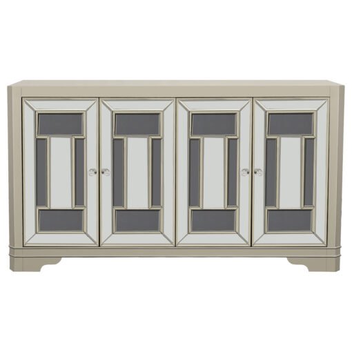 Toula 4-door Accent Cabinet Smoke and Champagne - Image 3