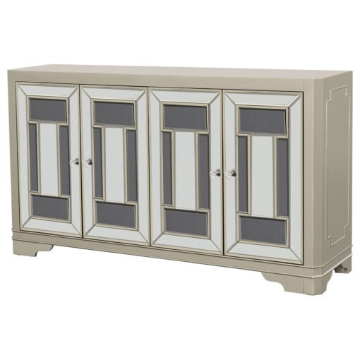 Toula 4-door Accent Cabinet Smoke and Champagne - Image 4
