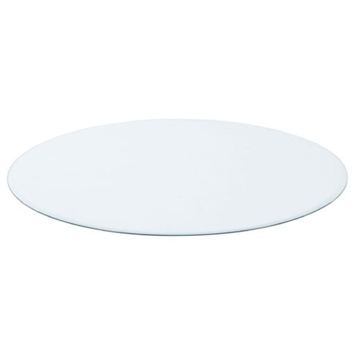 25-inch 8mm Round Clear Tempered Glass Top